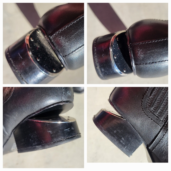 Alexander Wang Kori Bootie With Rhodium Leather Black Chelsea Ankle Cutout 37.5 - Picture 16 of 16